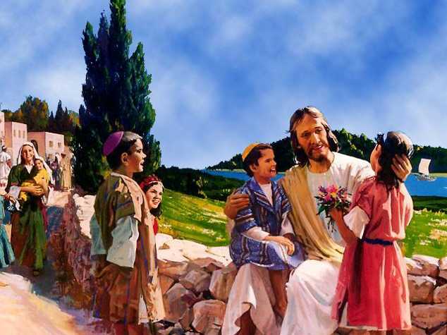 Христианские картинки - Иисус и дети (jpg, gif)